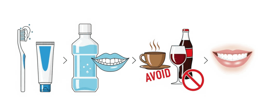 如何減少Corsodyl（Chlorhexidine）無酒精殺菌漱口水引起的牙漬？