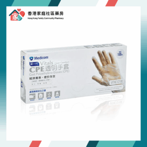 Medicom Vitals CPE 透明手套（M 中碼）100隻裝