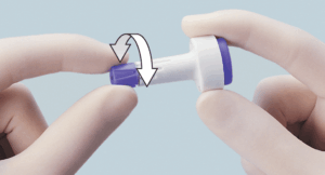 Accu-Chek 羅氏 Safe-T-Pro Plus Lancing Devices 採血針（一次性）200粒裝 使用方法 第二步